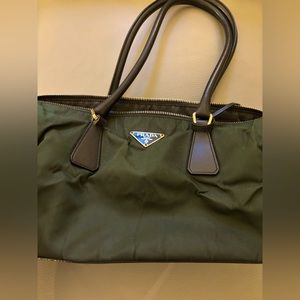 Khaki black Prada collection bag